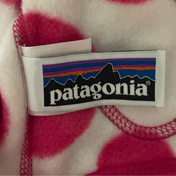 Patagonia 3M Fleece Pink & White Polka Dot Sweater - Picture 10 of 11